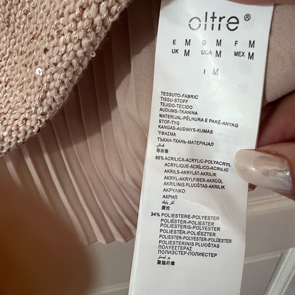 Sequined Sweater With Split Back And Semi Sheer P… - image 7